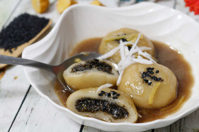 Cách làm bánh trôi tàu nóng hổi, dẻo thơm ấm bụng ngày mưa lạnh - 11