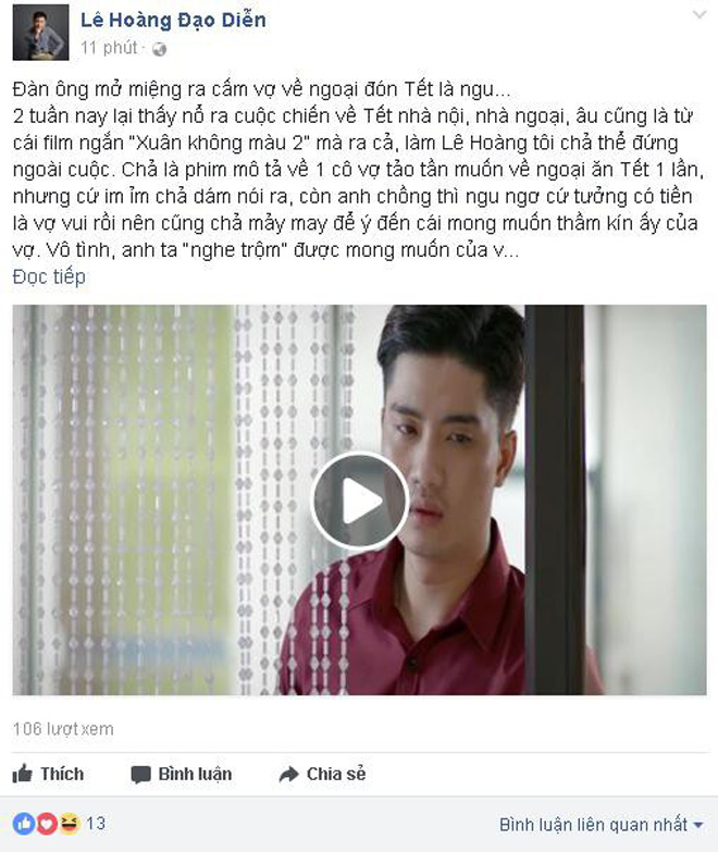 "Đàn ông mở miệng ra cấm vợ về ngoại đón Tết là ngu" - 1