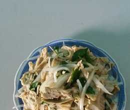 Gà xé trộn chay